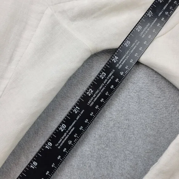 Eileen Fisher Cream Ankle Pants - Picture 3 of 8